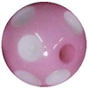12mm Acrylic Pink Polka Dot Bubblegum Beads sold by the bead