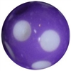 12mm Polka Purple Dot Acrylic Bubblegum Beads sold by the bead