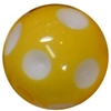 12mm Yellow Polka Dot Acrylic Bubblegum Beads sold by the bead