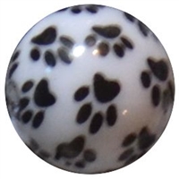 12mm Paw Print Bubblegum Beads