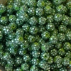 12mm Christmas Green Rhinestone Bubblegum Beads