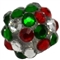12mm Christmas Confetti Rhinestone Bubblegum Beads