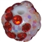 12mm Valentine Confetti Rhinestone Bubblegum Bead