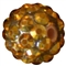 12mm Metallic Gold Rhinestone Bubblegum Beads