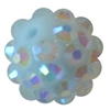 12mm Ice Mint Rhinestone Bubblegum Beads