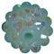 12mm Ice Mint Rhinestone Bubblegum Beads