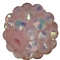 12mm Ice Pink Rhinestone Bubblegum Beads