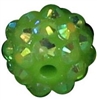 12mm Lime Green Rhinestone Bubblegum Beads
