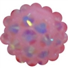 12mm Pale Pink Rhinestone Bubblegum Bead
