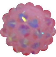 12mm Pale Pink Rhinestone Bubblegum Bead