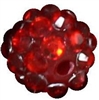 12mm Red Rhinestone Bubblegum Beads