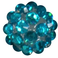 12mm Turquoise Rhinestone Bubblegum Beads