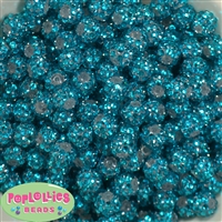 12mm Turquoise Rhinestone Bubblegum Beads