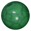 12mm Solid Emerald Crackle Bead