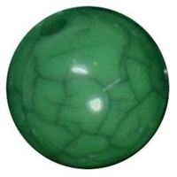 12mm Solid Emerald Crackle Bead