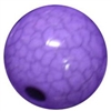 12mm Solid Purple Crackle Bead