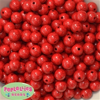 12mm Solid red  Crackle Bead 40 pc