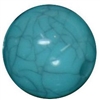 12mm Solid Turquoise Crackle Bead