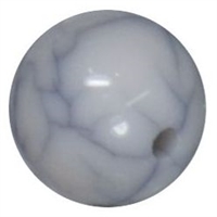 12mm Solid White Crackle Bead