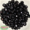 12mm Black Faceted Acrylic Bubblegum Beads