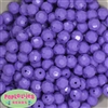12mm Solid Lavender Faceted Acrylic Bubblegum Beads