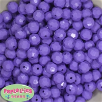 12mm Solid Lavender Faceted Acrylic Bubblegum Beads