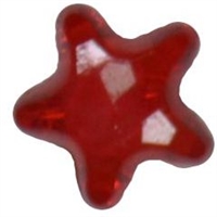 12mm Clear Red Star-Shaped Bead