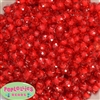 12mm Clear Red Star Shaped Beads 40pc