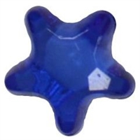 12mm Clear Blue Star-Shaped Bead