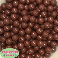 12mm Brown Acrylic Bubblegum Beads Bulk