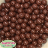 12mm Brown Solid Acrylic Bubblegum Beads
