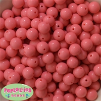 12mm Coral Acrylic Bubblegum Beads Bulk