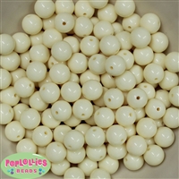 12mm Cream Acrylic Bubblegum Beads Bulk