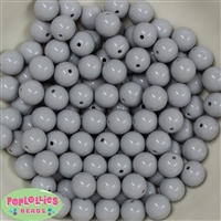 12mm Gray Acrylic Bubblegum Beads Bulk