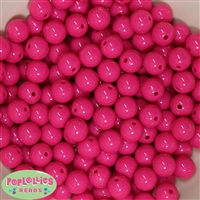 12mm Hot Pink Acrylic Bubblegum Beads Bulk