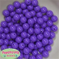 12mm Medium Purple Acrylic Bubblegum Beads