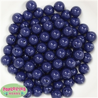 12mm Navy Blue Acrylic Bubblegum Beads Bulk