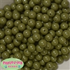 12mm Olive Green Acrylic Bubblegum Beads Bulk