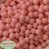 12mm Peach Solid Acrylic Bubblegum Beads