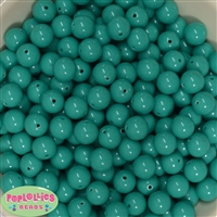 12mm Seafoam Green Solid Acrylic Bubblegum Beads