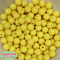 12mm Yellow Acrylic Bubblegum Beads Bulk