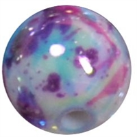 12mm Jewel Splattered AB Finish Miracle Acrylic Bubblegum Bead