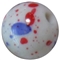 12mm Red and Blue Splattered AB Finish Miracle Acrylic Bubblegum Bead
