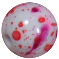 12mm Valentine Splattered AB Finish Miracle Acrylic Bubblegum Bead