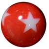 12mm Red Star Bubblegum Beads