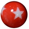 12mm Red Star Bubblegum Beads