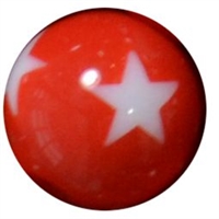 12mm Red Star Bubblegum Beads