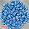 12mm Blue Stripe Bubblegum Beads