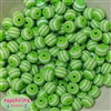 12mm Lime Stripe Bubblegum Beads