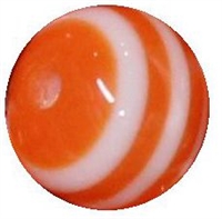 12mm Orange Stripe Bubblegum Beads